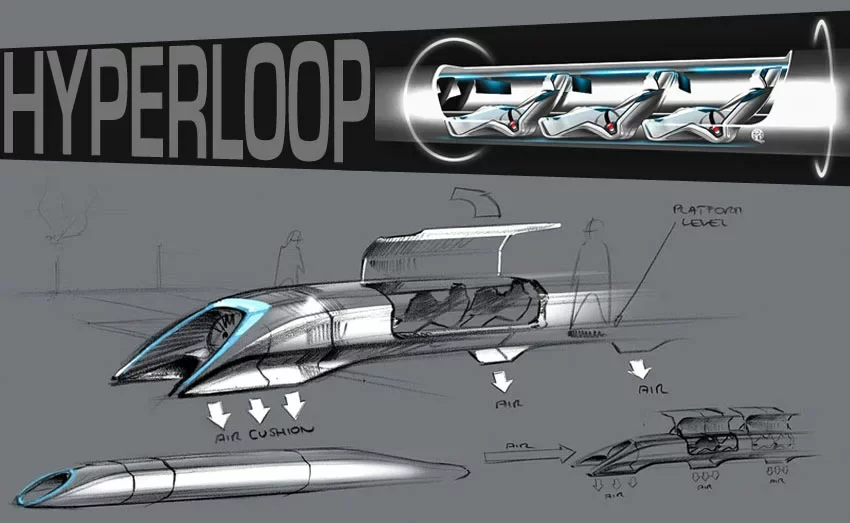Проект Hyperloop в представлении художника.
