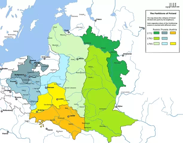 Тры падзелы Рэчы Паспалітай Partitions of Polish—Lithuanian Commonwealth Три раздела Речи Посполитой