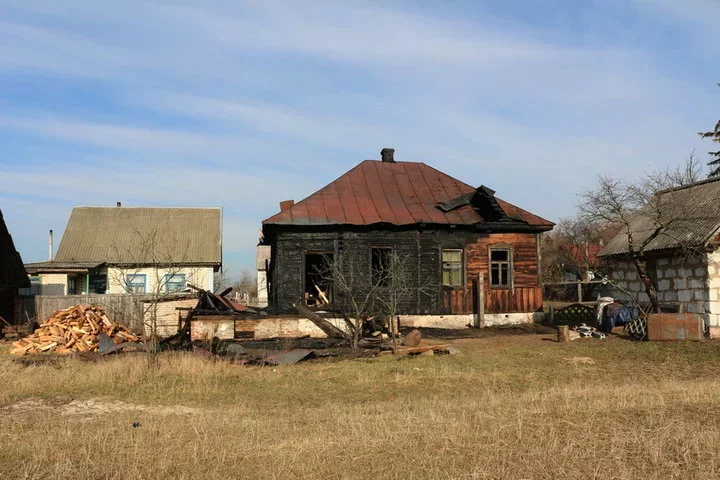 Дом в Юровичах после пожара.Фото: Следственный комитет