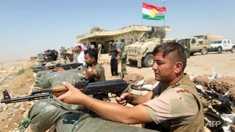 Іракскія курды, якія ваююць супраць ісламістаў.