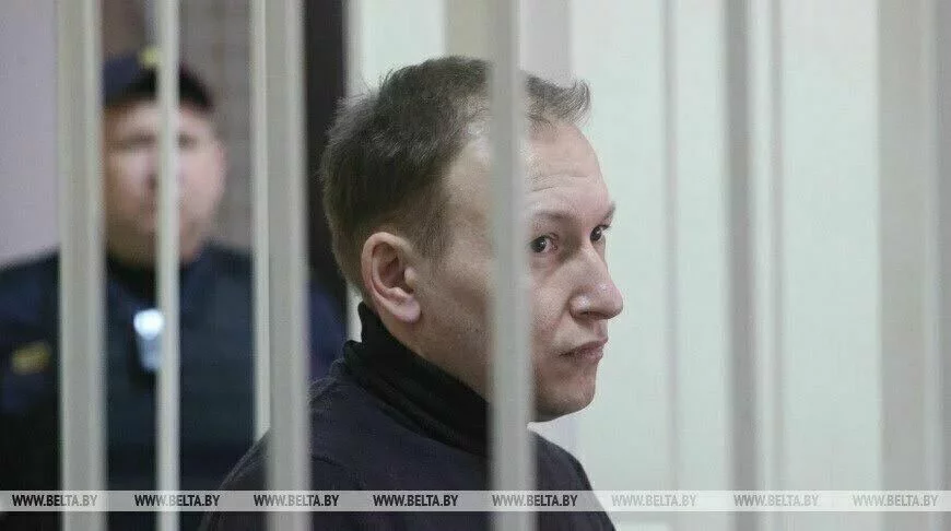 Andrej Dźmitryjeŭ u sudzie. Fota: BiełTA