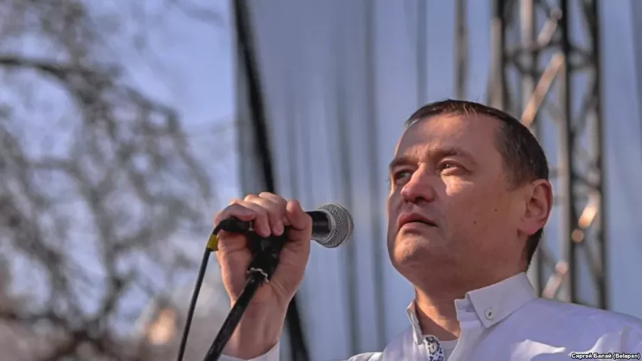 Алесь Ліпай на «Сьвяце незалежнасьці» ў Менску, 25 сакавіка 2018 году.
