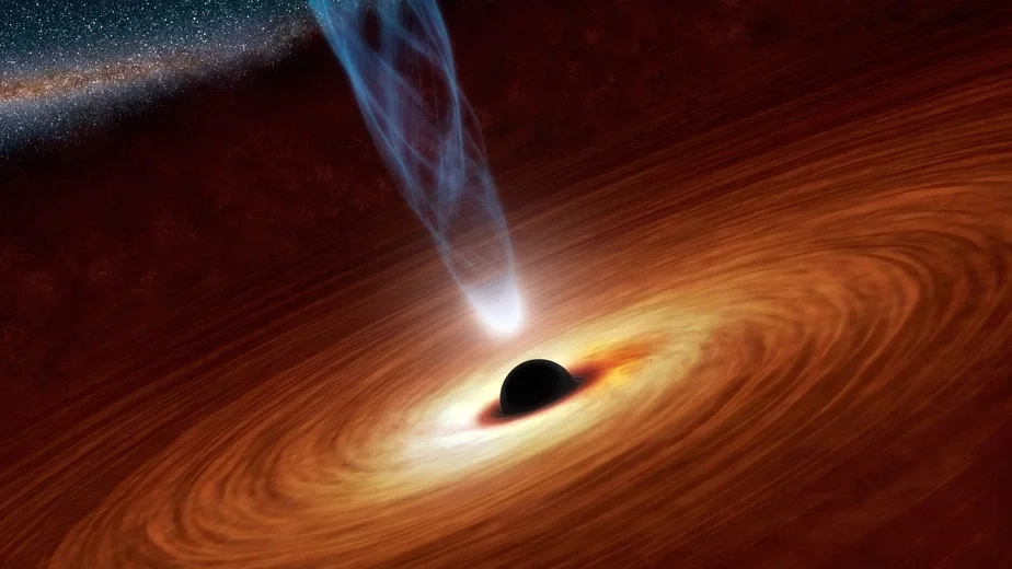 Artists drawing of a black hole. Illustration by NASA.