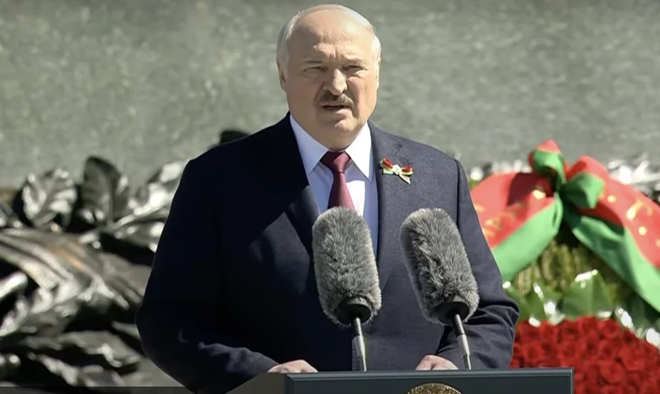 Александр Лукашенко 9 мая 2022 года. Скриншот из видео.