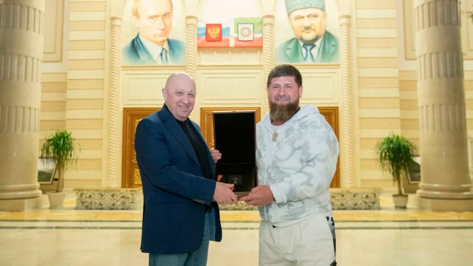 Евгений Пригожин и Рамзан Кадыров. Фото: Kadyrov_95 / Telegram