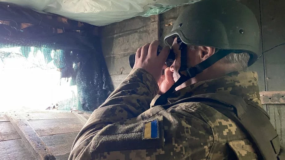 Военнослужащий ВСУ в Донецкой области. Фото: Суспільне Донбас