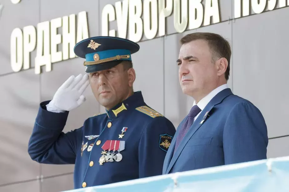 Владимир Селивёрстов с губернатором Тульской области Алексеем Дюминым